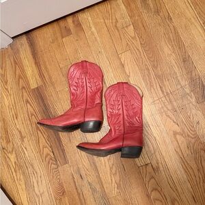 Nocona Red Leather Cowboy Boots